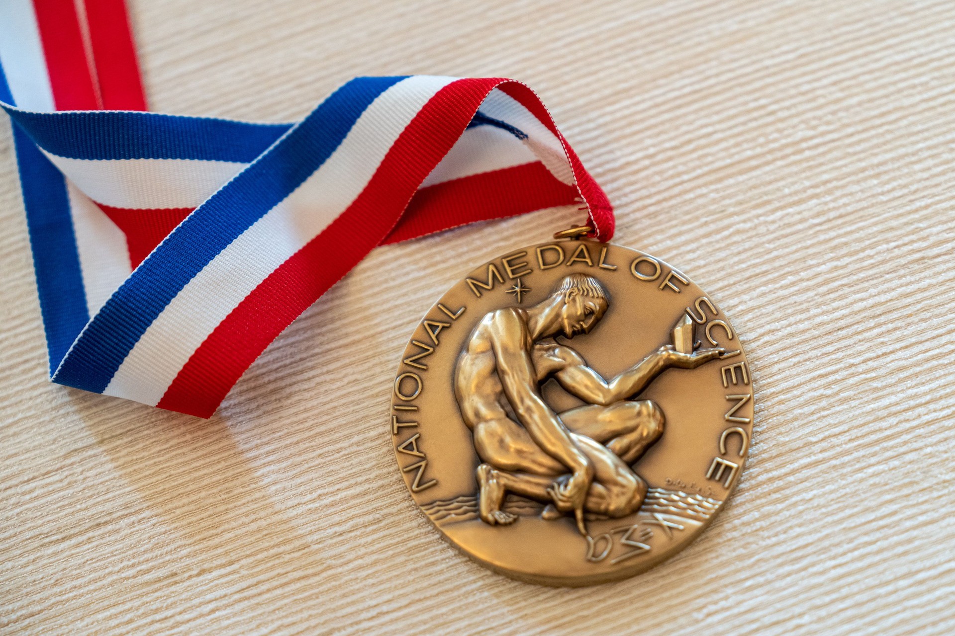 National Medal of Science on a table