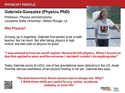Physicist Profile: Gabriela Gonzalez