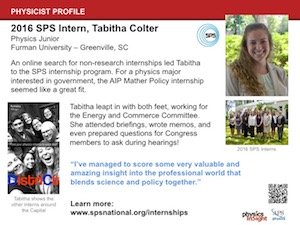 2016 SPS Intern: Tabitha Colter