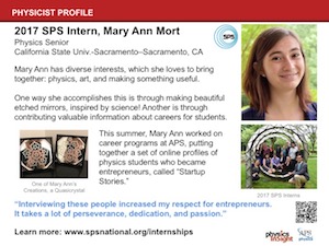 2017 SPS Intern: Mary Ann Mort