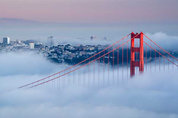 fog over city