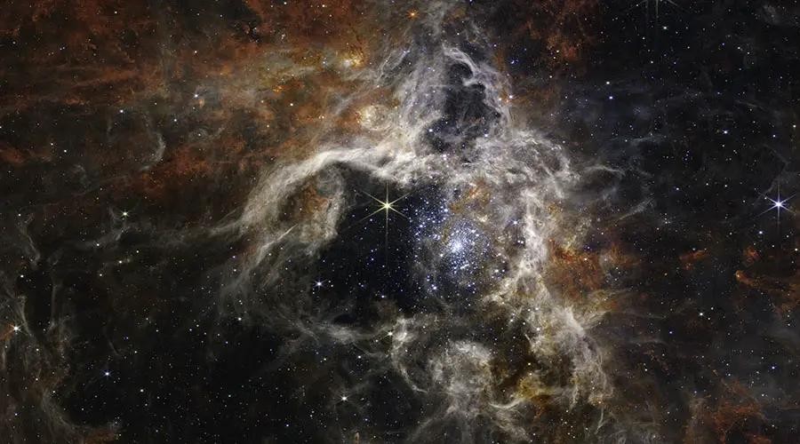 The Tarantula Nebula, captured by Webb’s Near-Infrared Camera (NIRCam).