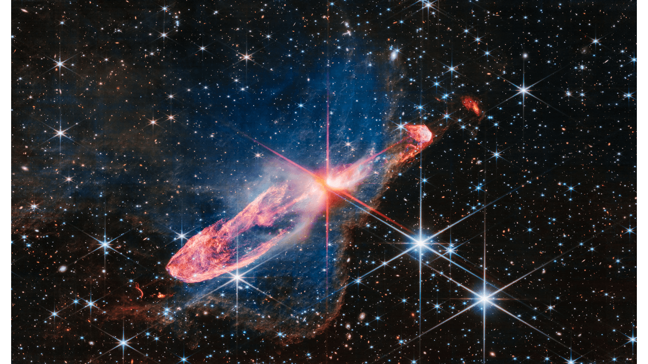 An infrared image of actively forming stars