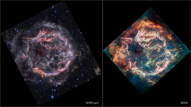 Two images taken from the Webb telescope 