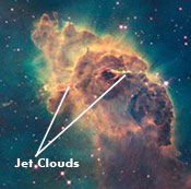labeling the jet's wispy clouds