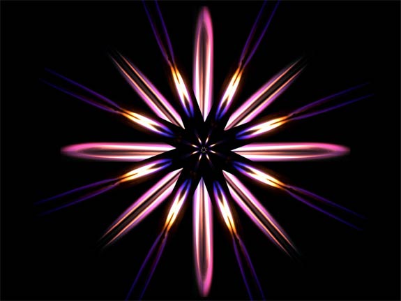 flaming star created from microgravity flame images