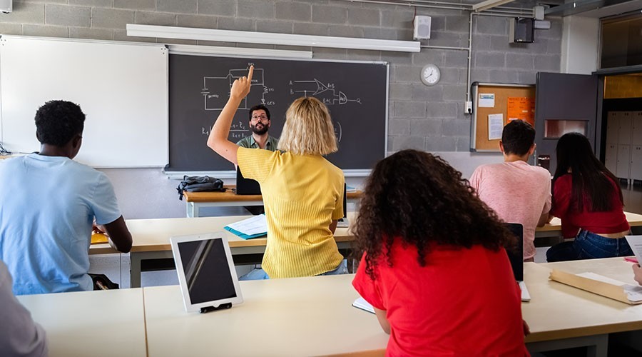 Students in a classroom