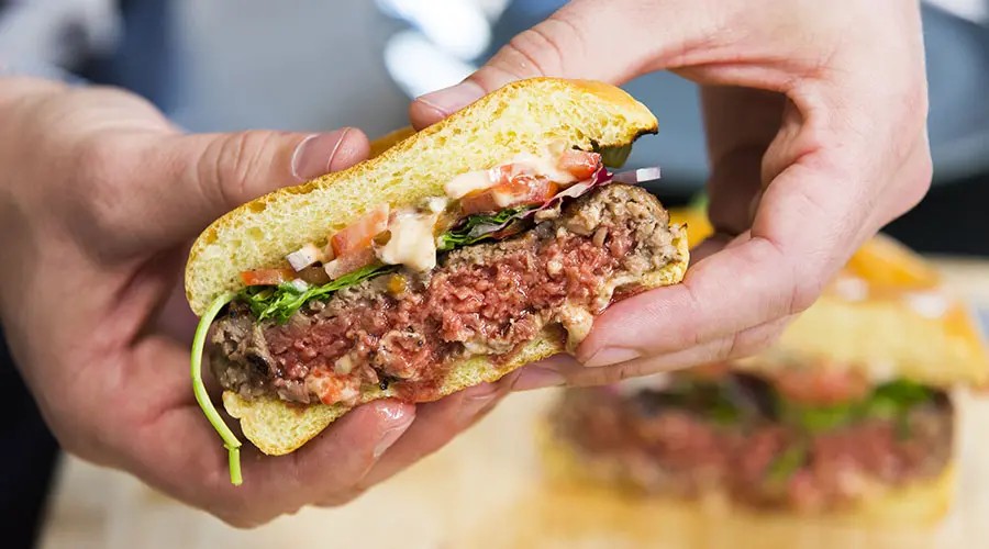 Can you guess what this burger doesn’t have? Animal meat.