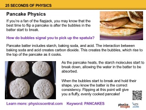 Pancake Physics