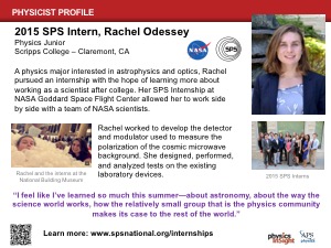 SPS Intern: Rachel Odessey