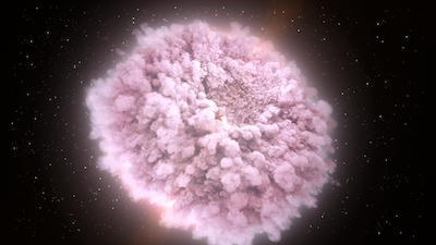 A remnant of neutron stars merging.