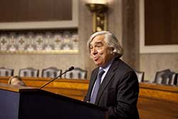 DOE Secretary Ernest Moniz addresses attendees of the National Lab Day on the Hill