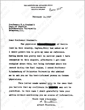 From personal correspondence with Albert Einstein, 1947-1954
