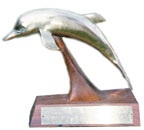 Leo Szilard Award Dolphin Statue. The dolphin is a reference to Szilard's novelette, The Voice of the Dolphins.