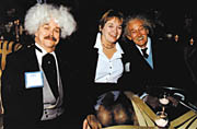gala07.jpg - 14678 Bytes Will the real 'Albert Einstein' please stand up? Gala guest gets double the fun with a different kind of special relativity. 