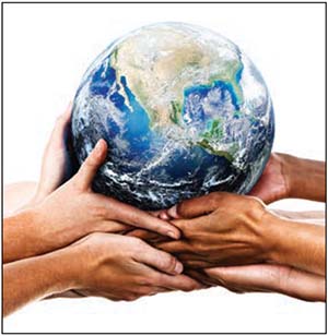 earth in hands image