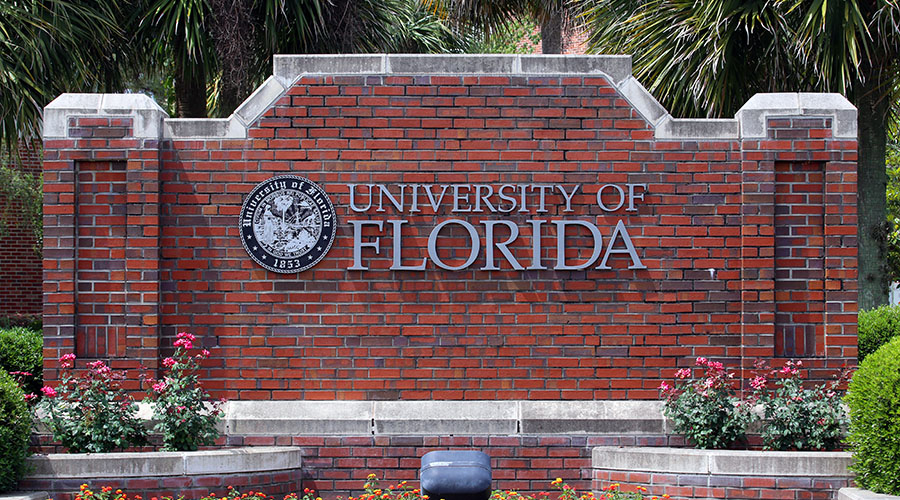 University of Florida campus sign